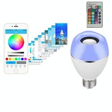 E27 LED Music Bulb Smart Colorful Remote Control Wake Up Light, Temperatura colore: APP + telecomando