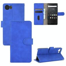 Per BlackBerry Keyone Tinta unita Pelle Feel Fibbia magnetica Flip orizzontale Custodia in pelle PU con struttura in pelle di vitello con supporto e slot per schede e portafoglio (blu)