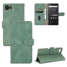 Per BlackBerry Keyone Tinta unita Pelle Feel Fibbia magnetica Flip orizzontale Custodia in pelle PU con struttura in pelle di vitello con supporto e slot per schede e portafoglio (verde)