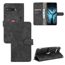 Per ASUS ROG Phone 3 ZS661KS Tinta unita Pelle Feel Fibbia magnetica Flip orizzontale Custodia in pelle PU con supporto, slot per schede e portafoglio (nero)