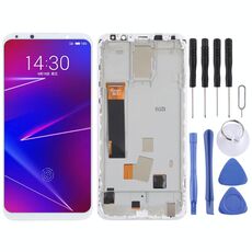 Schermo LCD TFT per Meizu 16X Digitizer Assemblaggio completo con cornice, non supporta l'identificazione delle impronte digitali (bianco)