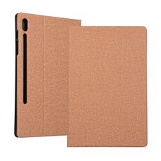 Per Samsung Galaxy Tab S8 + / TAB S8 PLUS / TAB S7 FE / TAB S7 + / T970 Tessuto texture Struttura orizzontale flip in pelle PU con supporto (oro)