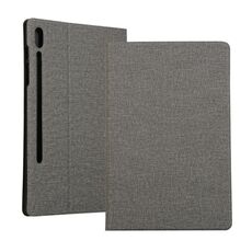 Per Samsung Galaxy Tab S8 + / TAB S8 PLUS / TAB S7 FE / TAB S7 + / T970 Text texture Struttura orizzontale flip in pelle PU con supporto (grigio)