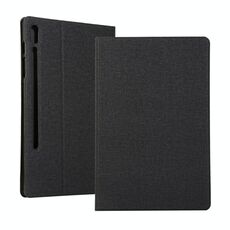 Per Samsung Galaxy Tab S8 + / TAB S8 PLUS / TAB S7 FE / TAB S7 + / T970 Texture Text Struttura orizzontale flip custodia in pelle PU con supporto (nero)