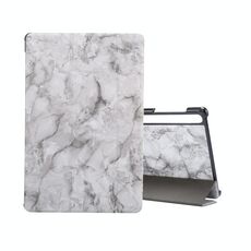 Per Samsung Galaxy Tab S8 + / TAB S8 PLUS / TAB S7 FE / TAB S7 + / T970 Modello di trama di marmo S7 + / T970 Caso di cuoio orizzontale in pelle orizzontale, con supporto a tre pieghevole e funzione di svegliamento (grigio nero)