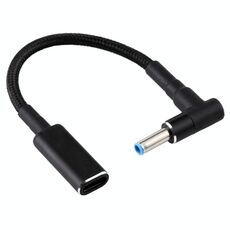 PD 100 W 18,5-20 V 4,5 x 0,6 mm da gomito a adattatore USB-C / tipo-C Cavo a treccia in nylon per HP