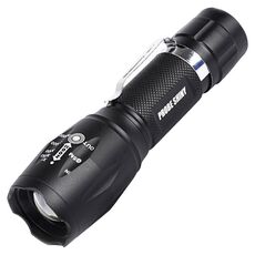 T02 Mini torcia con clip per penna T6 Zoom telescopico Torcia a LED Torcia per esterni impermeabile a lunga distanza