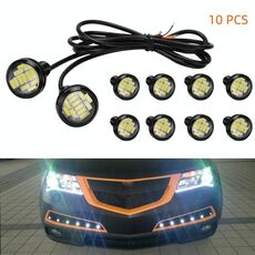 10 PCS 23mm 12LEDs SMD-4014 DC9-80V Motorcycle Eagle Eye Light (luce bianca)