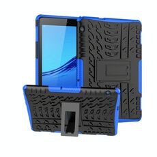 Per Huawei MediaPad T5 Custodia protettiva antiurto per pneumatici in TPU + PC con supporto (blu)