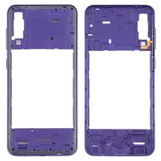 Per Samsung Galaxy A30s Cornice con cornice centrale (blu scuro)