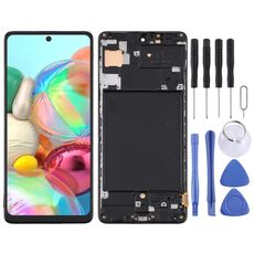 Schermo LCD in materiale TFT e digitalizzatore Assemblaggio completo con cornice (non supporta l'identificazione delle impronte digitali) per Samsung Galaxy A71 / SM-A715 (nero)