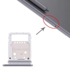 Vassoio per scheda SIM per Samsung Galaxy Tab S6 SM-T860 + vassoio per scheda Micro SD (argento)