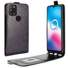 Per Alcatel 3X 2020 R64 Custodia protettiva in pelle a vibrazione verticale singola con slot per schede e cornice per foto (nera)