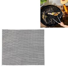 Foglio antiaderente Tappetino per barbecue in teflon Tappetino per griglia, dimensioni: 33x40 cm(Nero)