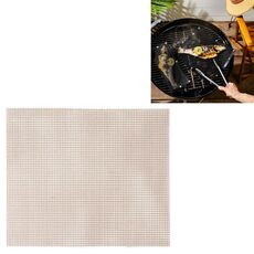 Foglio antiaderente Tappetino per barbecue in teflon Tappetino per griglia, dimensioni: 36x42 cm(Marrone)