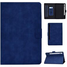 Per Samsung Galaxy Tab S8 / GALAXY TAB S7 11.0 T870 Texture di vacchetta Cassa in pelle orizzontale in pelle orizzontale con supporto e slot per schede e sonno / sveglia (blu)