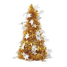 6 PCS Mini Desktop Christmas Tree Hotel Shopping Mall Decorazione natalizia, Stile: con stella a cinque punte (oro)