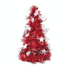 6 PCS Mini Desktop Christmas Tree Hotel Shopping Mall Decorazione natalizia, Stile: con stella a cinque punte (rossa)