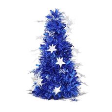6 PCS Mini Desktop Christmas Tree Hotel Shopping Mall Decorazione natalizia, Stile: con stella a cinque punte (blu)