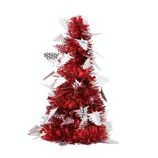 6 PCS Mini Desktop Albero di Natale Hotel Centro commerciale Decorazione natalizia, Stile: con piccolo albero (rosso)