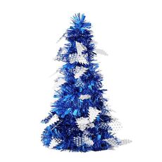 6 PCS Mini Desktop Albero di Natale Hotel Centro commerciale Decorazione natalizia, Stile: con piccolo albero (blu)