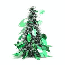 6 PCS Mini Desktop Albero di Natale Hotel Centro commerciale Decorazione natalizia, Stile: Foglie (Verde)
