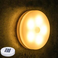 Lampada da comodino per camera da letto con controllo della luce notturna a LED a induzione intelligente del corpo umano, stile: modello a batteria (luce calda)