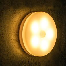 Lampada da comodino per camera da letto con controllo della luce notturna a LED a induzione intelligente del corpo umano, stile: ricaricabile (luce calda)