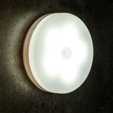 Lampada da comodino per camera da letto con controllo della luce notturna a LED a induzione intelligente del corpo umano, stile: ricaricabile (luce bianca)