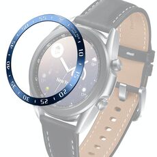 Per Samsung Galaxy Watch 3 41mm smart watch anello di cornice in acciaio, una versione (lettera bianca anulare blu)