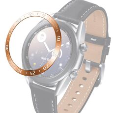 Per Samsung Galaxy Watch 3 41mm smart watch anello di cornice in acciaio, una versione (lettera bianca anello in oro rosa)