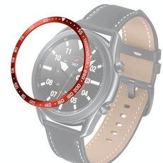 Per Samsung Galaxy Watch 3 45mm Smart Watch Anello con castone in acciaio, versione E (anello rosso lettera bianca)