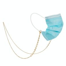 2 PCS Flower Placcato in acciaio inox Acciaio inossidabile Catena per maschera antimata Anti-Lost Cardyard (Gold White Flower)