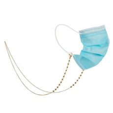 2 PCS Flower Placcato in acciaio inox Acciaio inossidabile Catena per maschera antimata Anti-Lost Mask cordino (oro nero oro)