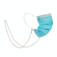 2 PZ Drop Style Style Mask Crystal Mask Corklazia Collana Catena di occhiali catena (bianco)