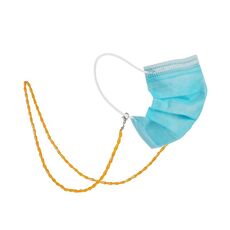 2 PCS Drop Style Stile sfaccettato Maschera di cristallo Collana Collana Collana Catena Catena Catena (arancione)