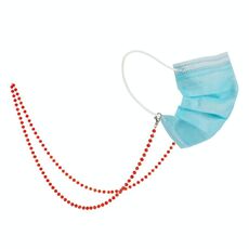 3 pezzi lucido perline di cristallo maschera fatta a mano maschera antidangiata antidocma a catena catena cordino catena (arancione)