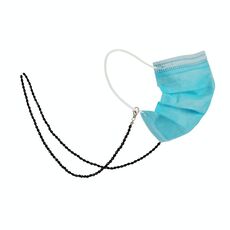 3 PCS Maschera di cristallo in rilievo a forma di goccia Block Anti-Lost Lany Lanyard Blaching Chain (Nero)