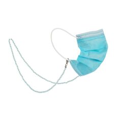 Catena per occhiali alla moda con cordino anti-smarrimento con maschera di cristallo a forma di goccia (azzurro)