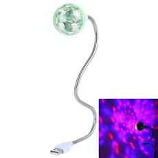 4W USB LED Lampada flessibile RGB Crystal Magic Ball Stage Light