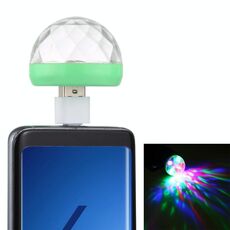 4W RGB USB LED Crystal Magic Ball Stage Light con adattatore di tipo C.