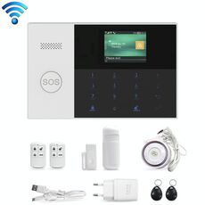 PG-105-GSM GSM / GPRS + Sistema di allarme intelligente WiFi con tastiera touch, schermo LCD e funzione RFID