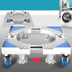 Doppio tubo 4 ruote + 4 gambe staffa frigorifero regolabile in acciaio inox staffa base lavatrice