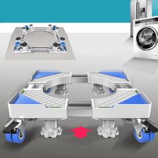 Doppio tubo 4 ruote + 8 gambe staffa frigorifero regolabile in acciaio inox staffa base lavatrice
