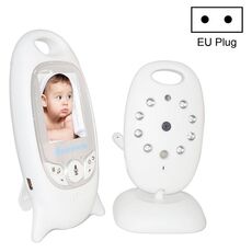 VB601 Monitor portatile per bambini con schermo LCD da 2,0 pollici senza problemi, supporto per la conversazione bidirezionale, visione notturna (spina europea)