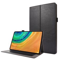 Per Huawei Honor V6 / MatePad Custodia in pelle a vibrazione orizzontale da 10,4 pollici con struttura a cavallo pazzo con supporto pieghevole a 2 e slot per scheda (nero)
