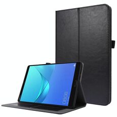 Per Huawei Honor Pad X6 Custodia in pelle a vibrazione orizzontale con struttura a cavallo pazzo con supporto pieghevole a 2 e slot per scheda (nero)