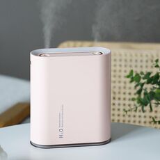 Y10 Runway Dual Jet Umidificatore Colorful Marquee Night Light 1L Purificatore d'aria per Home Office (rosa)