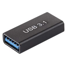 Adattatore in lega di alluminio femmina da tipo C / USB-C femmina a USB 3.0 (nero)