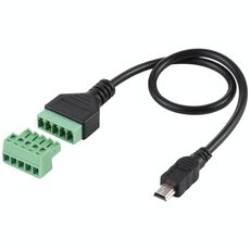 Mini 5 pin maschio a 5 pin terminali innestabili Connettore USB senza saldatura Cavo adattatore di collegamento senza saldatura, lunghezza: 30 cm